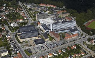 Luftfoto af hospital