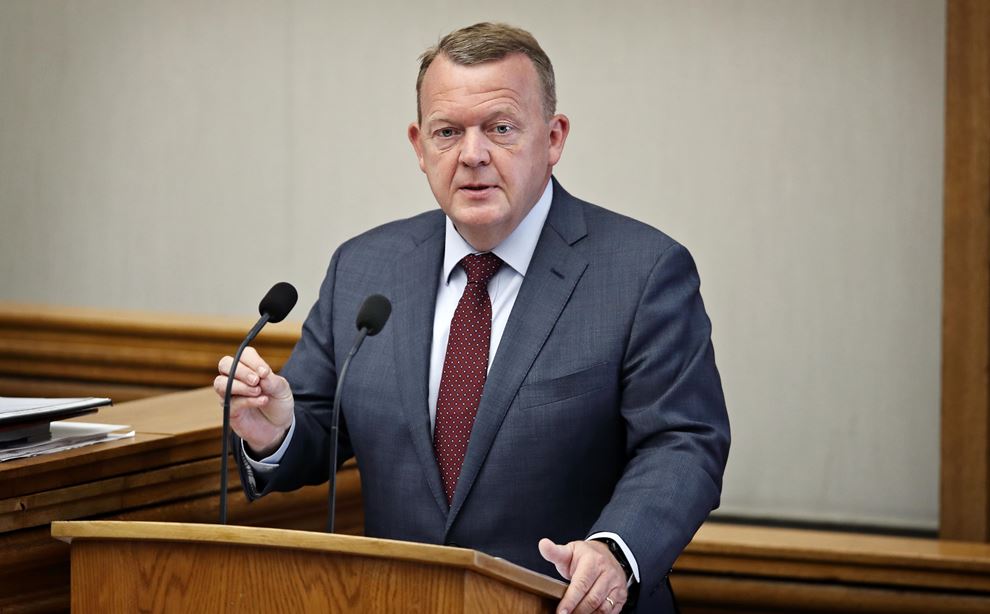 Statsminister Lars Løkke Rasmussen på Folketingets talerstol