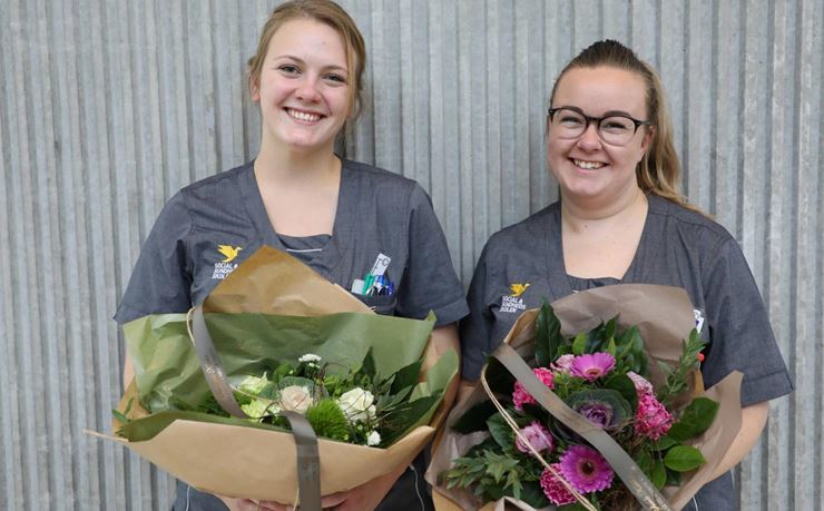 Louise Nyby Lisberg og Ida Kaalund skills vindere Region Midt