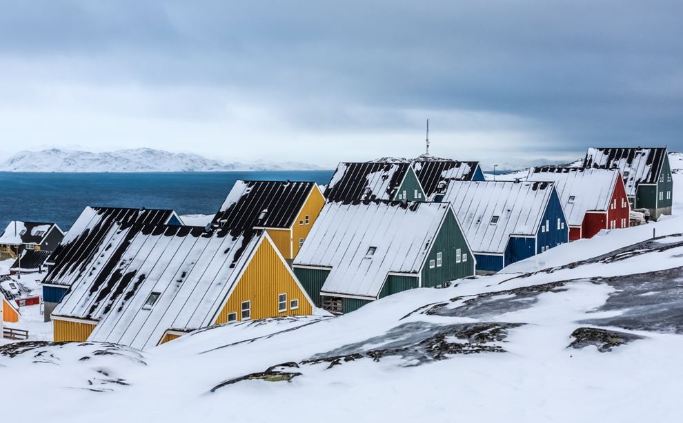 Farvede huse i Nuuk