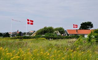 Sommerhuse med danske flag