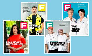 Alle 4 forsider af det trykte Fagbladet FOA nr. 5/2022
